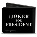 Bi-Fold Wallet - Joker Presidential Seal + THE JOKER FOR PRESIDENT Seal Black White Blue Red