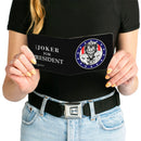 Bi-Fold Wallet - Joker Presidential Seal + THE JOKER FOR PRESIDENT Seal Black White Blue Red