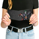 Bi-Fold Wallet - Harley Quinn Hugging Joker Pose Lineup Grays