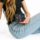 Bi-Fold Wallet - Harley Quinn Hugging Joker Pose Lineup Grays