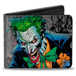 Bi-Fold Wallet - Joker Smiling Gun BANG Alley Pose CLOSE-UP