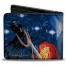 Bi-Fold Wallet - Justice League Infinite Crisis Issue #1 Trinity Group Cover Pose + Capes Sword Blues