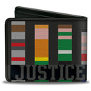 Bi-Fold Wallet - JUSTICE LEAGUE 1-Bit Superheroes Gray Black Multi Color