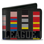 Bi-Fold Wallet - JUSTICE LEAGUE 1-Bit Superheroes Gray Black Multi Color