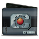 Bi-Fold Wallet - CYBORG Icon Stripe Grays Black Red