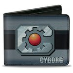 Bi-Fold Wallet - CYBORG Icon Stripe Grays Black Red