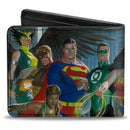 Bi-Fold Wallet - Justice League of America Issue #12 12-Superhero Cover Pose Blues