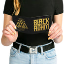Bi-Fold Wallet - BLACK ADAM Title Logo and Icons Black/Yellow