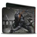 Bi-Fold Wallet - DEATHSTROKE Arkham Origins Action Pose Snow Grays Red