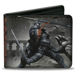 Bi-Fold Wallet - DEATHSTROKE Arkham Origins Action Pose Snow Grays Red