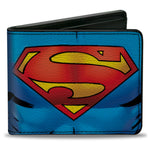 Bi-Fold Wallet - Superman Galactic Battle Chest Logo Blue Red Yellow