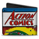 Bi-Fold Wallet - Classic ACTION COMICS Issue #1 Superman Lifting Car Cover Pose