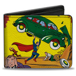 Bi-Fold Wallet - Classic ACTION COMICS Issue #1 Superman Lifting Car Cover Pose