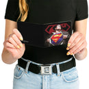 Bi-Fold Wallet - Superman Forever Clark Kent-Superman Transition Shield Black Red