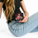 Bi-Fold Wallet - Superman Forever Clark Kent-Superman Transition Shield Black Red