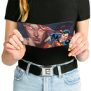 Bi-Fold Wallet - Superman Flying Pose Shield + Heat Vision Eyes Pose CLOSE-UP
