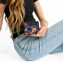 Bi-Fold Wallet - Superman Flying Pose Shield + Heat Vision Eyes Pose CLOSE-UP