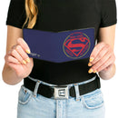 Bi-Fold Wallet - Superman THE ORIGINAL MAN OF STEEL Badge Weathered Blue Red Yellow