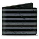 Bi-Fold Wallet - Superman Shield Americana Weathered Gray Black Pink