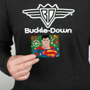 Bi-Fold  Wallet - Superman Holiday Christmas Pose and Icons Greens