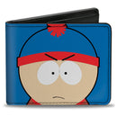 Bi-Fold Wallet - South Park Stan Face Character Close-Up Blue