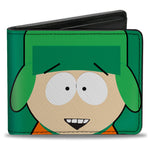 Bi-Fold Wallet - South Park Kyle Face Character Close-Up Green