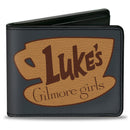 Bi-Fold Wallet - GILMORE GIRLS LUKE'S Coffee Cup Icon Gray/Browns