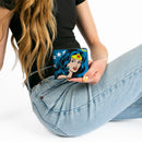 Bi-Fold Wallet - WONDER WOMAN Stars Face Halftone Blues Red Yellow White