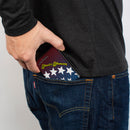 Bi-Fold Wallet - WONDER WOMAN Stars Face Halftone Blues Red Yellow White