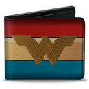 Bi-Fold Wallet - Wonder Woman 2017 Icon Stripe Red Golds Blue