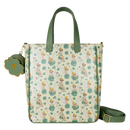 Peter Pan Tinker Bell Disney Clover All-Over Print Tote Crossbody Bag With Coin Bag