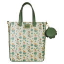 Peter Pan Tinker Bell Disney Clover All-Over Print Tote Crossbody Bag With Coin Bag