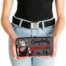 Hinged Wallet - Harley Quinn Pose SOMEBODY IN ARKHAM CITY LOVES ME Diamonds Grays Black Red