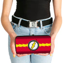 Hinged Wallet - The Flash Icon Bolt Stripe Reds Yellow Gray White