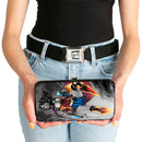 Hinged Wallet - Wonder Woman 75th Anniversary Comic Book Cover Standing Pose Grays Full Color