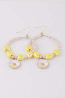 Open Beaded Flower Earrings
