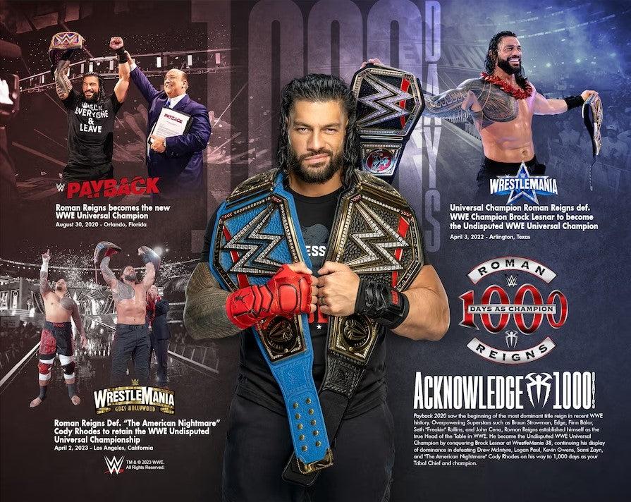 Roman Reigns 1000 Days as Champion 8