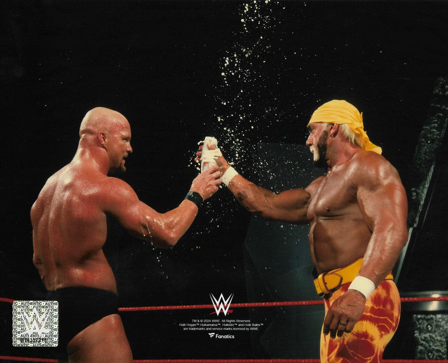 Stone Cold Steve Austin & Hulk Hogan Toast in the Ring 8
