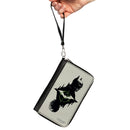 PU Zip Around Wallet Rectangle - The Batman Movie Batman and Riddler Poses and Logos Cityscape Grays Black Green