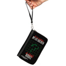 PU Zip Around Wallet Rectangle - The Batman Movie A CRUEL RIDDLE Black Green White Red