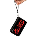 PU Zip Around Wallet Rectangle - The Batman Movie VENGEANCE Silhouette Black Red