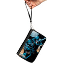 PU Zip Around Wallet Rectangle - Batman Hush Kissing Catwoman Comic Book Scene