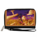 PU Zip Around Wallet Rectangle - The Apothecary Diaries Maomao Flower Field Scene