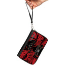 PU Zip Around Wallet Rectangle - Game of Thrones DRACARYS Dragon Fire Black/Reds