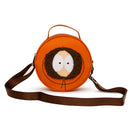 Comedy Central Bag, Cross Body, Round, South Park Kenny Face Close Up with Fur and Embroidery, Orange, Vegan Leather