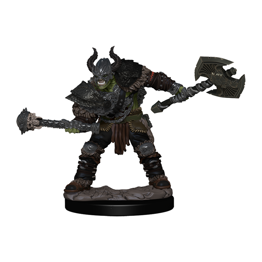 Pathfinder Battles: Half-Orc Barbarian Male