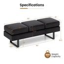 Waiting Room Bench Seating Long Bench with Metal Frame Leg