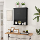 Wall Mount Bathroom Cabinet Storage Organizer with Doors and Shelves