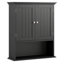 Wall Mount Bathroom Cabinet Storage Organizer with Doors and Shelves