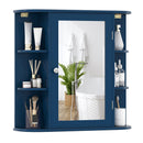 Wall-Mounted Bathroom Mirror Cabinet with Storage Shelves
